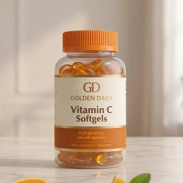 Vitamin C supplements in tablet softgel and gummy formats